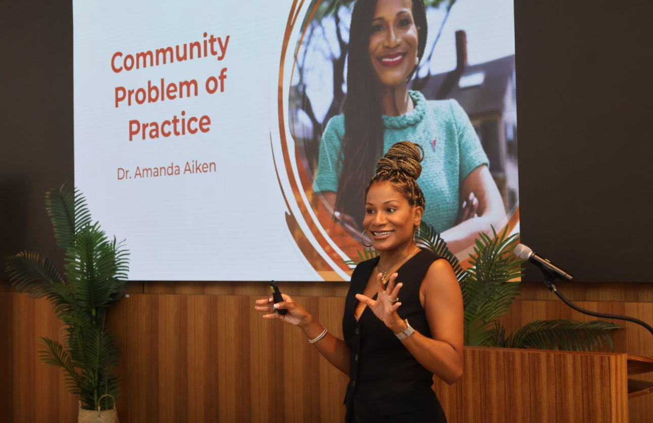 Dr. Amanda L. Aiken at a speaking engagement