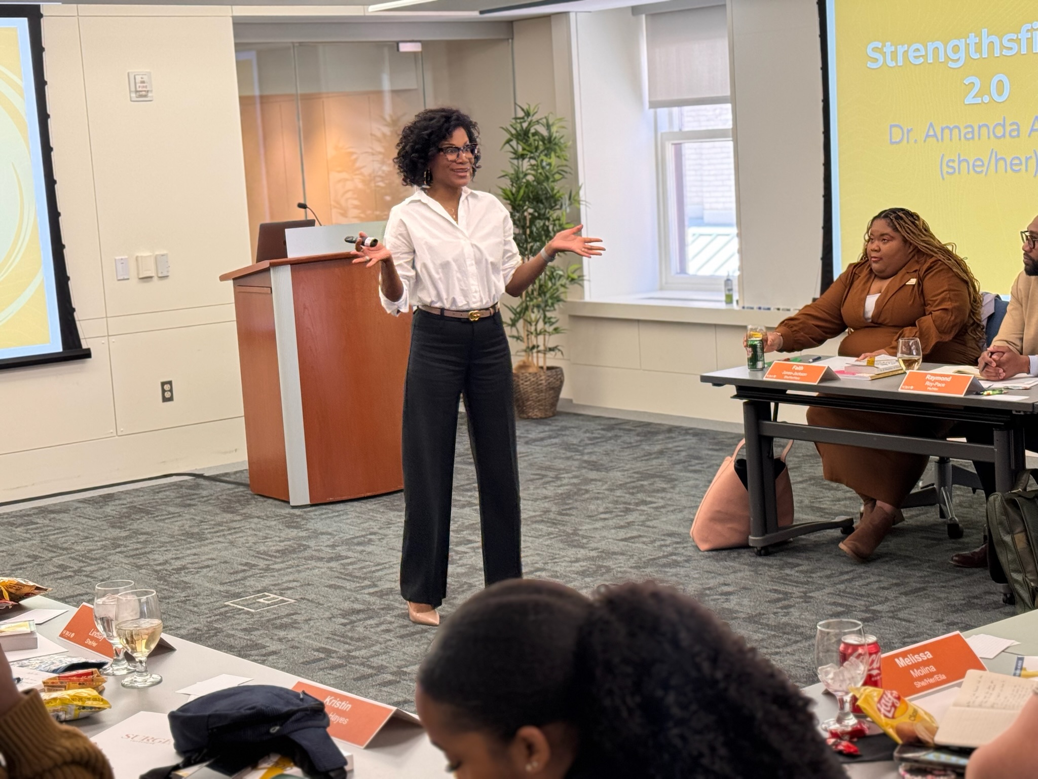 Dr. Amanda L. Aiken at a speaking engagement
