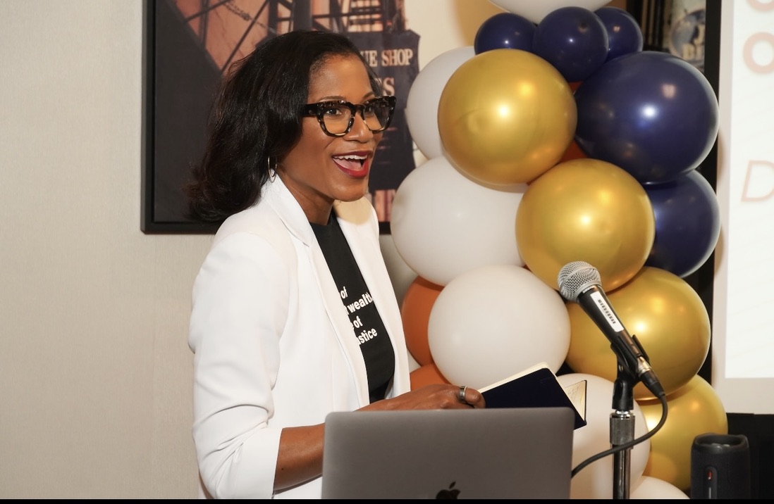 Dr. Amanda L. Aiken at a speaking engagement